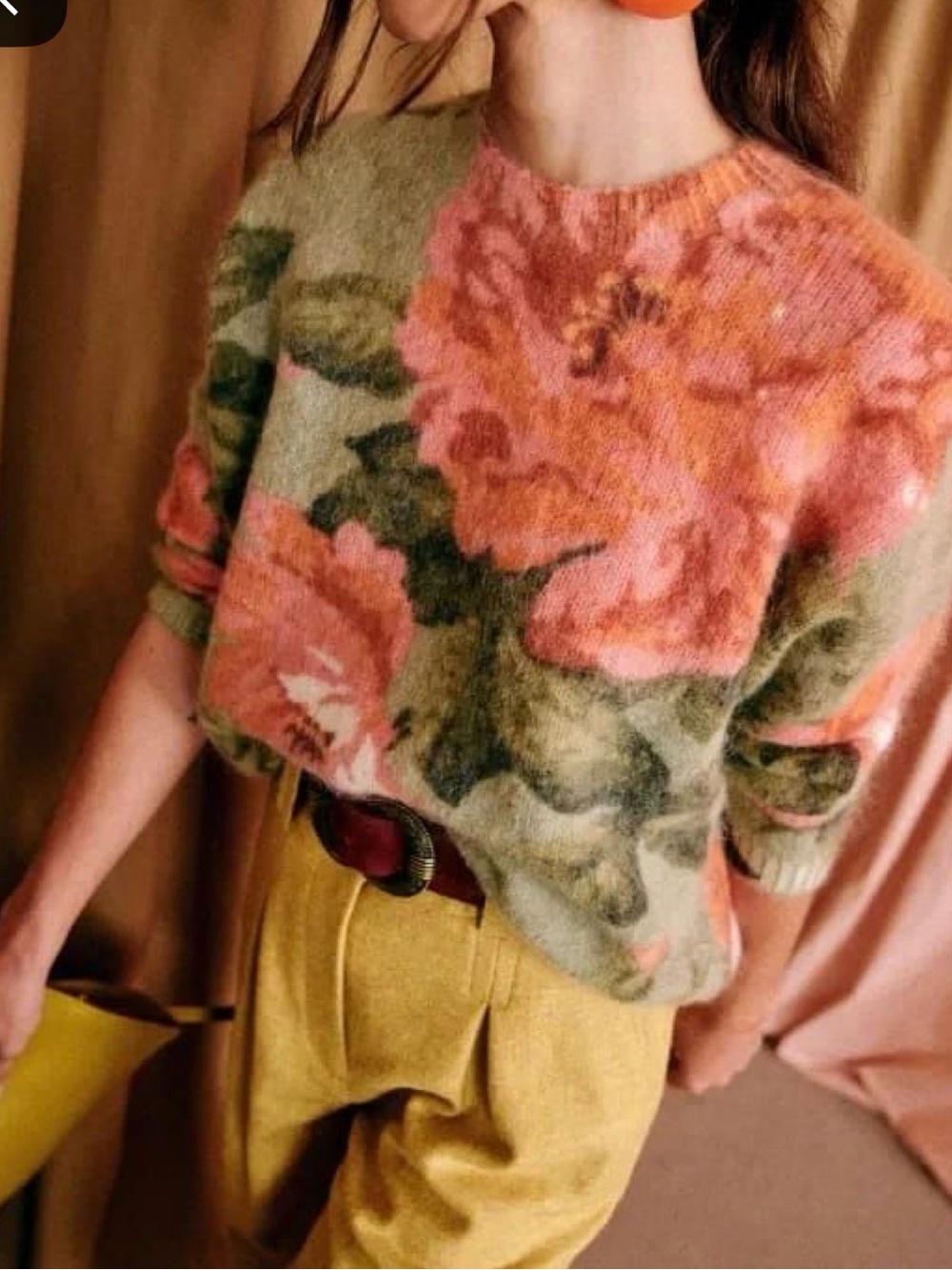 Sezane fleur mohair jumper sweater